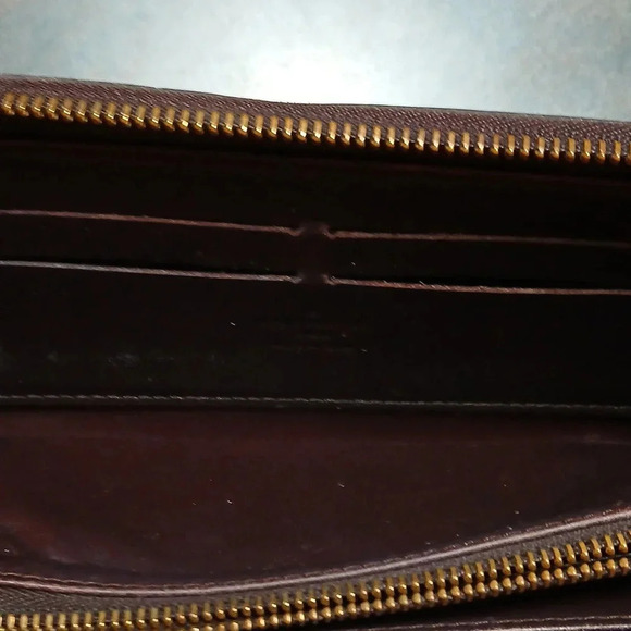AUTHENTIC LOUIS VUITTON RED WINE COLORED WALLET lllq - Picture 11 of 16